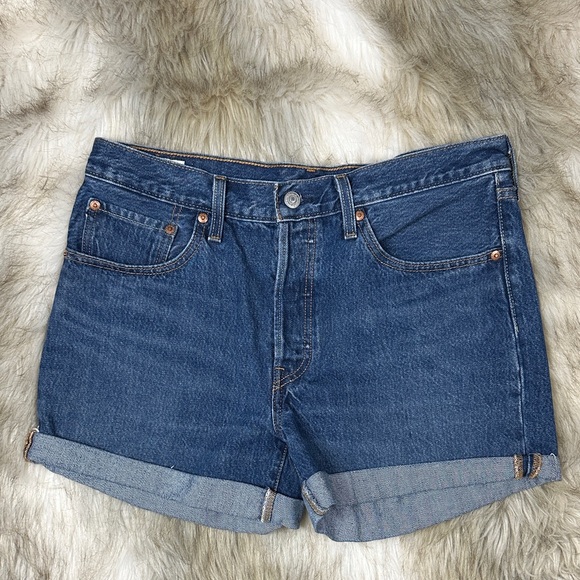 Levi's Women's Dark Blue Jean Shorts - Size 30